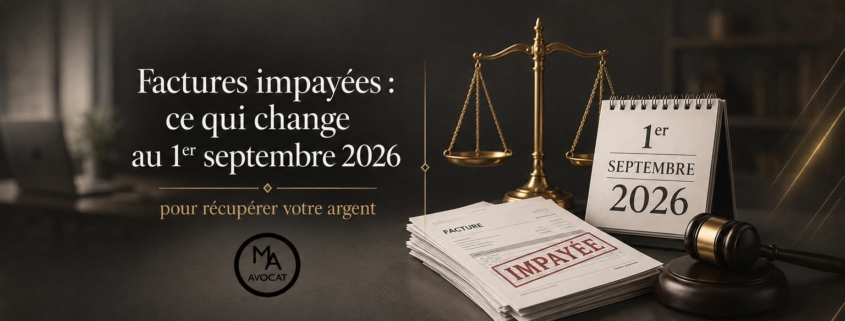 Factures impayées : ce qui change au 1er septembre 2026 — recouvrement de créances
